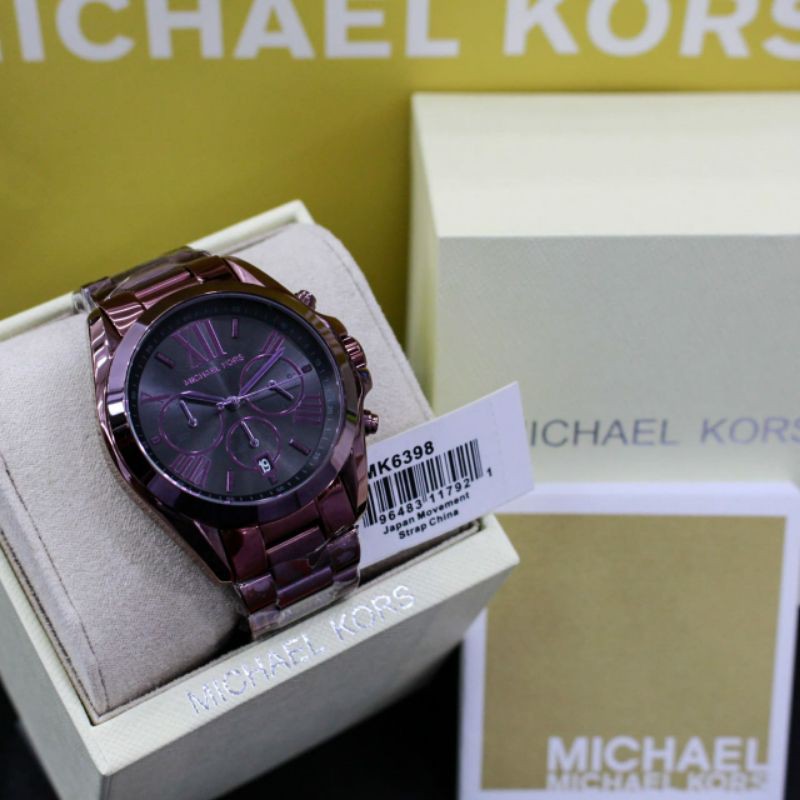 Jam Tangan Pria Wanita Michael Kors Bradshaw MK-6398 Original murah couple pasangan rantai ungu ori