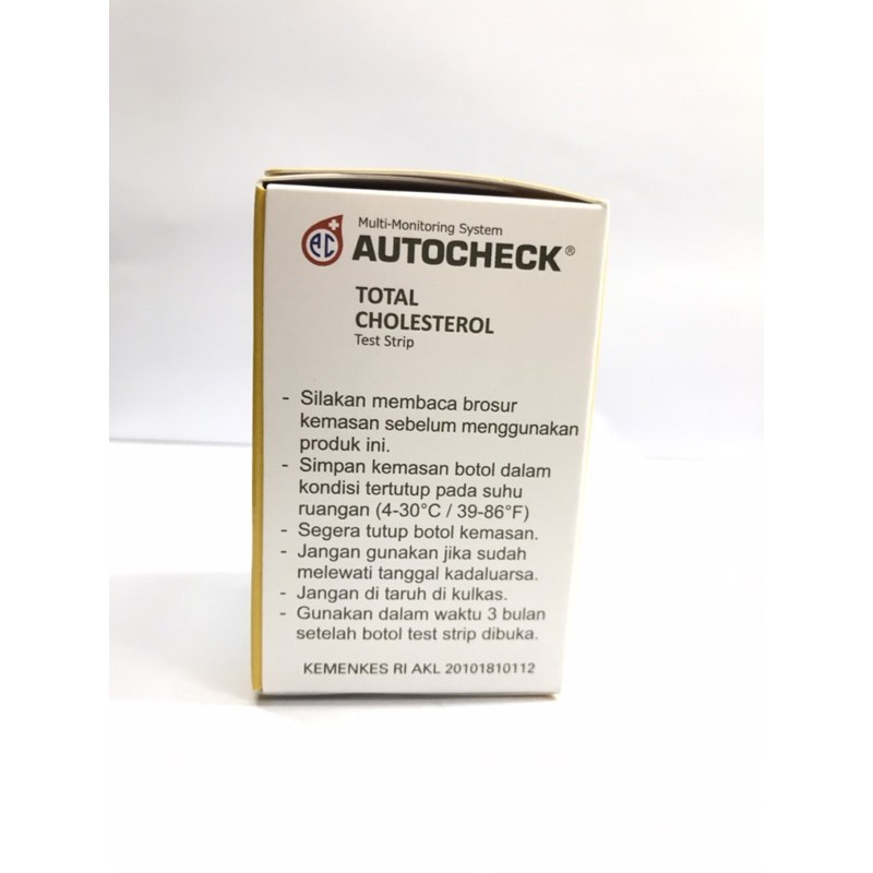 STRIP AUTOCHECK Cholesterol / Kolesterol / 1 box isi 10 STRIP