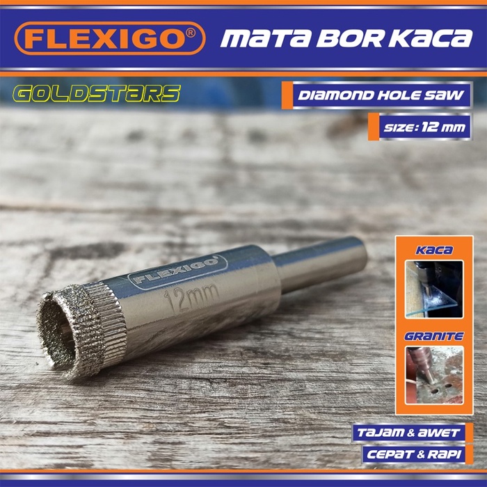 Mata Bor Kaca, Grantie 12 mm Original Flexigo Diamond Hole Saw