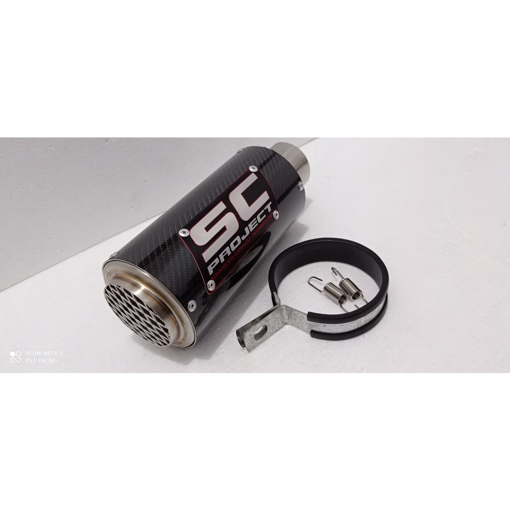 Knalpot motor sc project gp carbon jaring silincer only knalpot racing intel 50mm