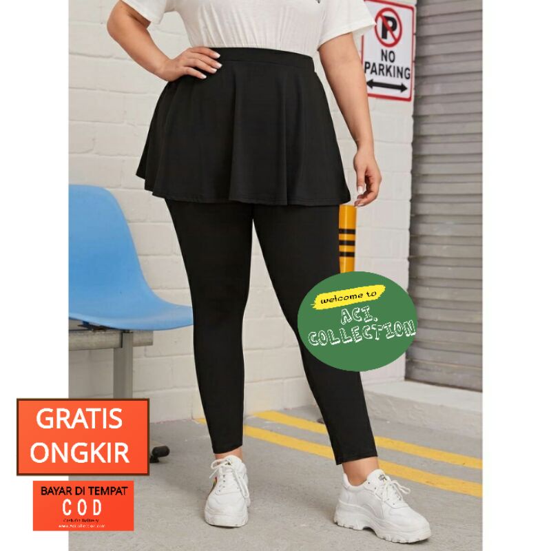 Celana Legging Rok Wanita Standar - Super jumbo / Celana Legging Olahraga Berenang,Runing,Senam Aerobic Zumba