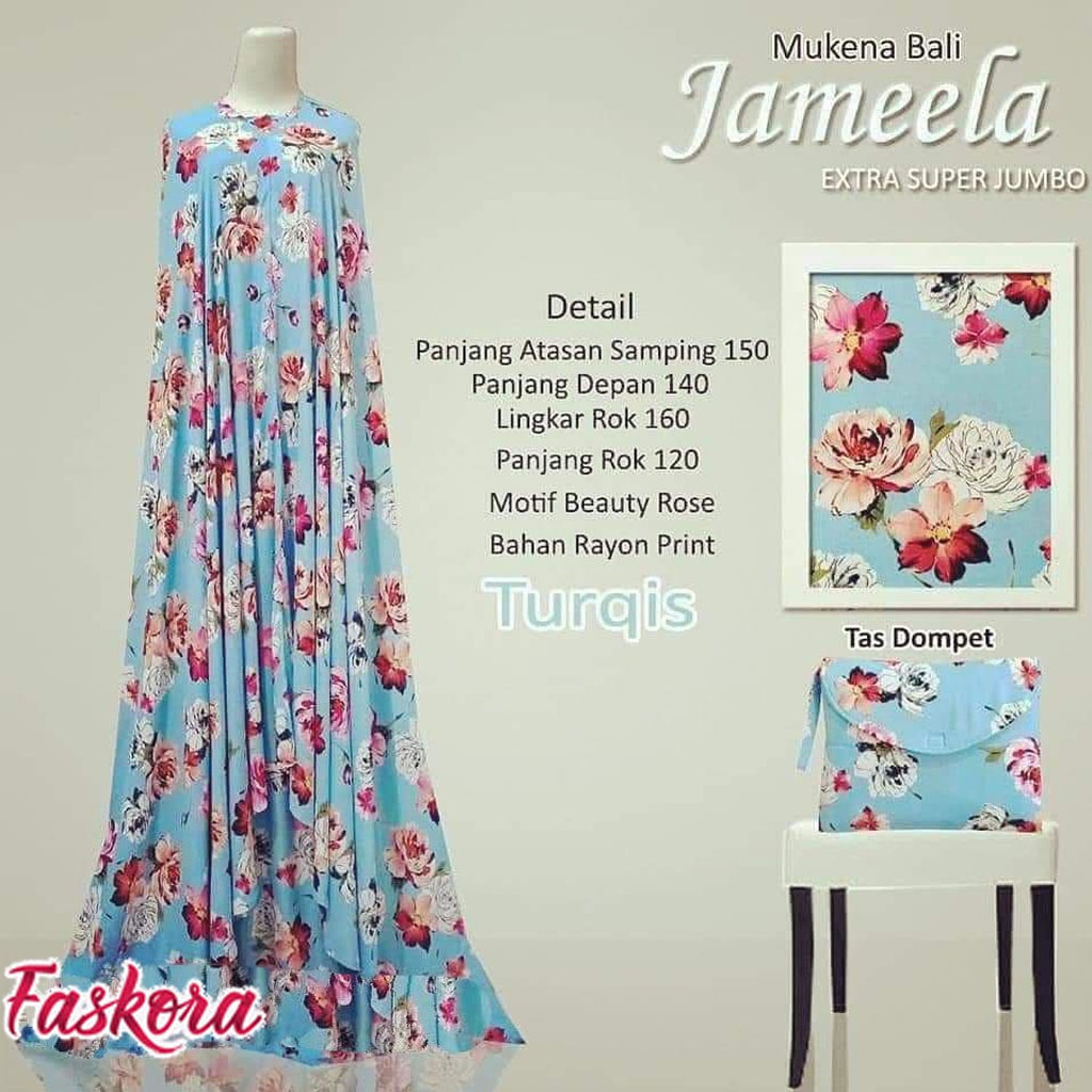 Mukenah Dewasa Katun Rayon Premium Bali Extra Super Jumbo XXXXL 4XL 120kg Murah Adem Terbaru Jameela