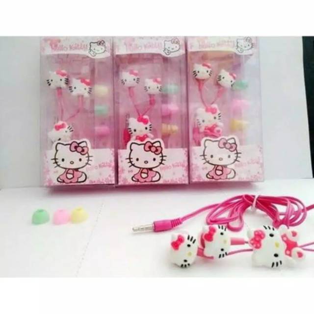 HEADSET KARAKTER DORAEMON HELLO KITTY