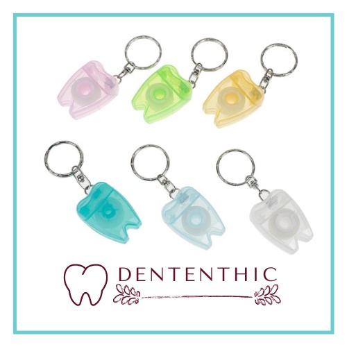 Keychain Dental Floss / Benang Gigi / Gantungan kunci benang gigi 15 m