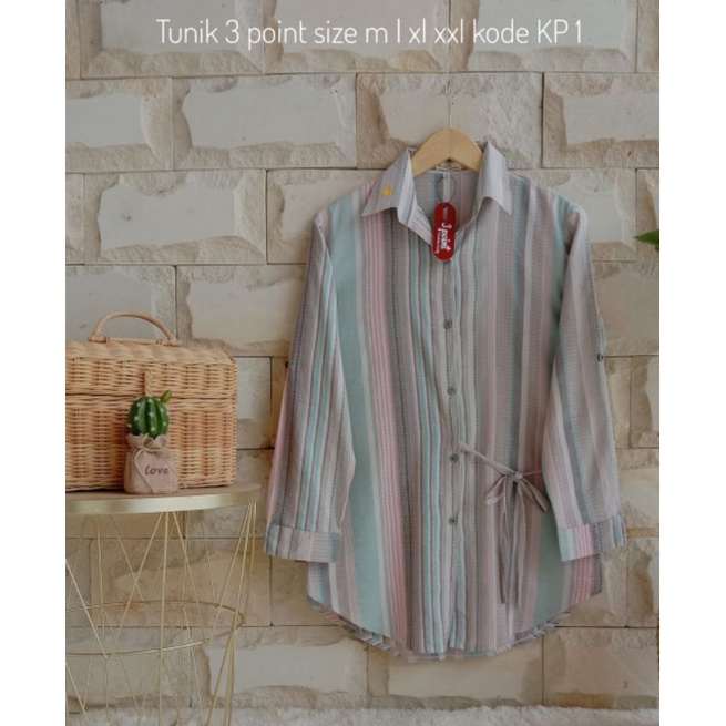 TUNIK THREE POINT ORIGINAL TUNIK BUSUI KEMEJA WANITA ATASAN MUSLIM