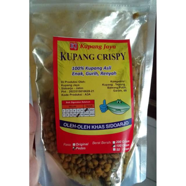 

Kupang crispy 100g Rasa Pedas khas sidoarjo