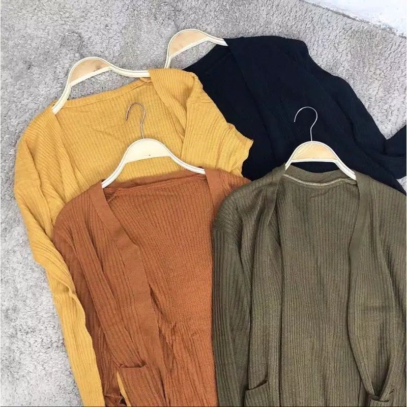 VEGA CARDI / CARDIGAN RAJUT / CARDI SAKU RAJUT