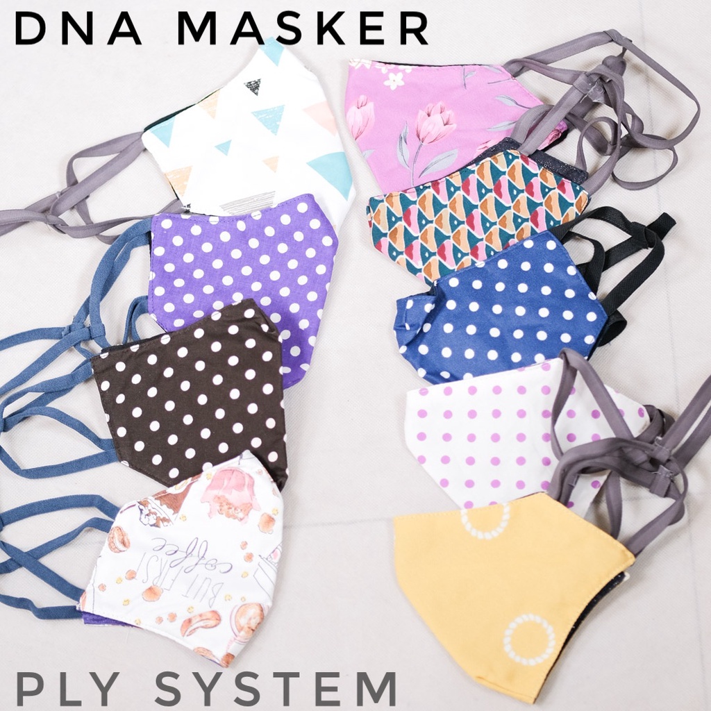 MASKER DEWASA MOTIF VOLCA FLOWER ABSTRACK ANIMASI MODEL DUCKBILL KAIN WAJAH PEREMPUAN LAKI LAKI COWO