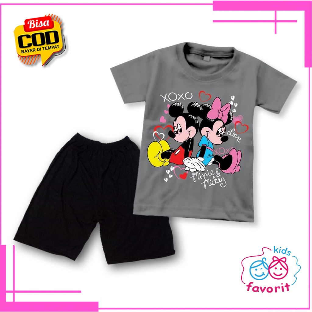 Favorit kids baju setelan anak perempuan lengan pendek