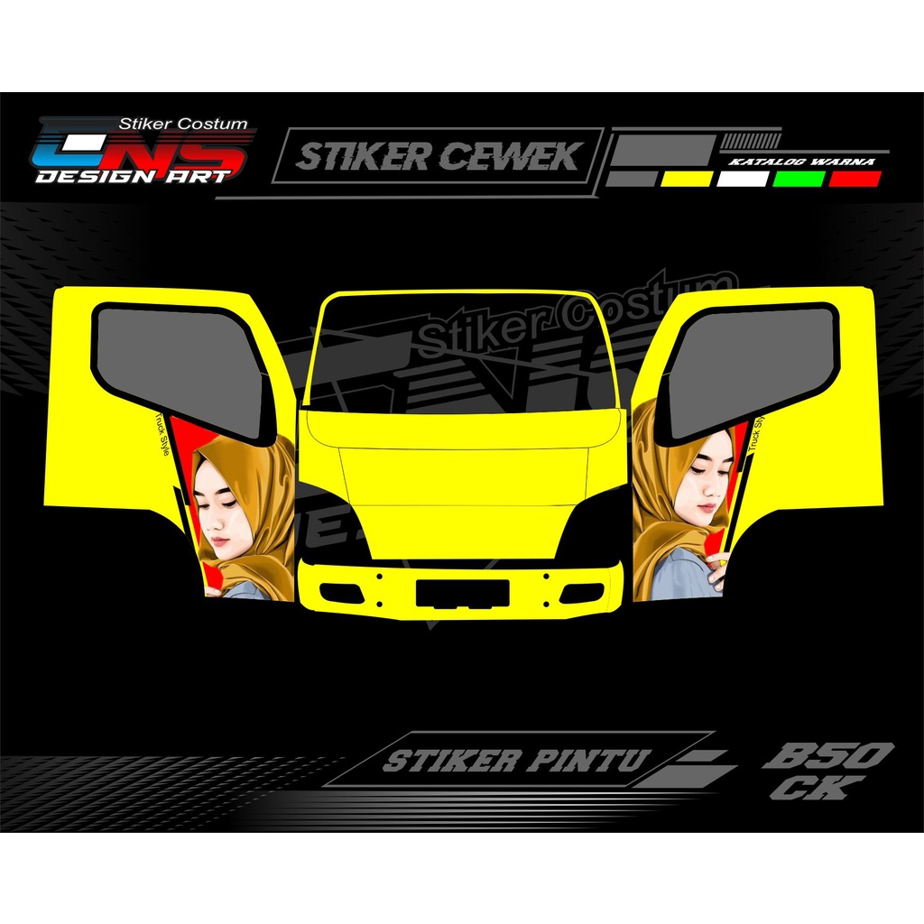 stiker pintu kabin truk/canter stiker variasi pintu mobil truk/canter stiker pintu pickup stiker mob