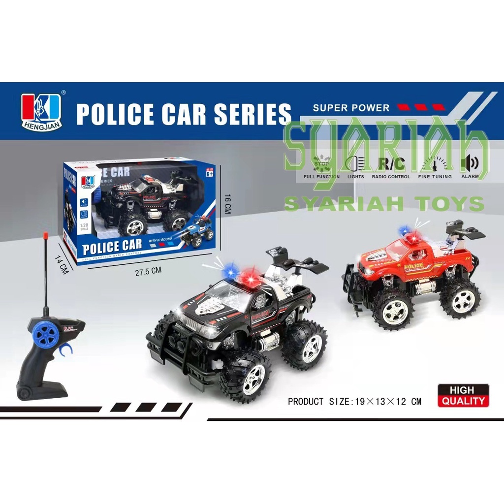 SYARIAH TOYS HENGJIAN MAINAN ANAK REMOTE TEMBAK SKALA 1:24 POLICE CAR SERIES SUARA SIRENE RC MOBIL B
