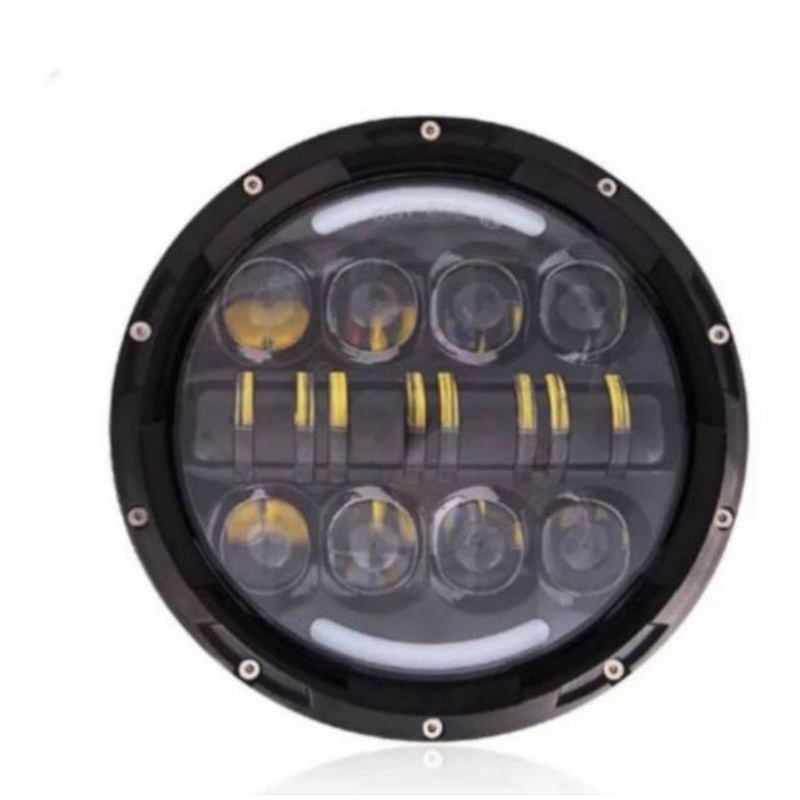 Lampu Projector LED Daymaker Harley 7 inch Dot Sae Jeep 4 LED Depan Hi Lo Sein 2