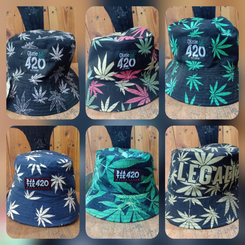 topi bucket ganja marijuana 420 rasta reggae