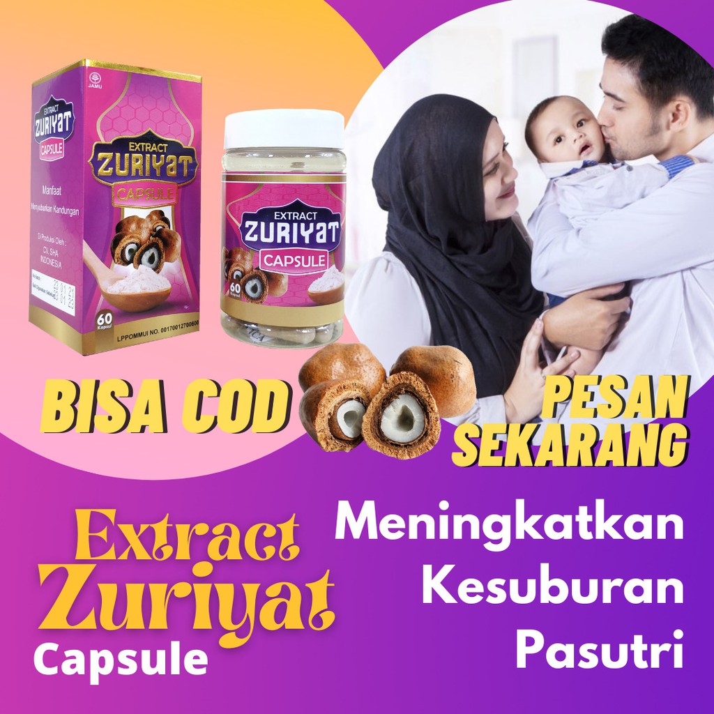 Kapsul Zuriat Original Herbal Promil Zuriyat untuk program kehamilan Syifa Herbal Alami