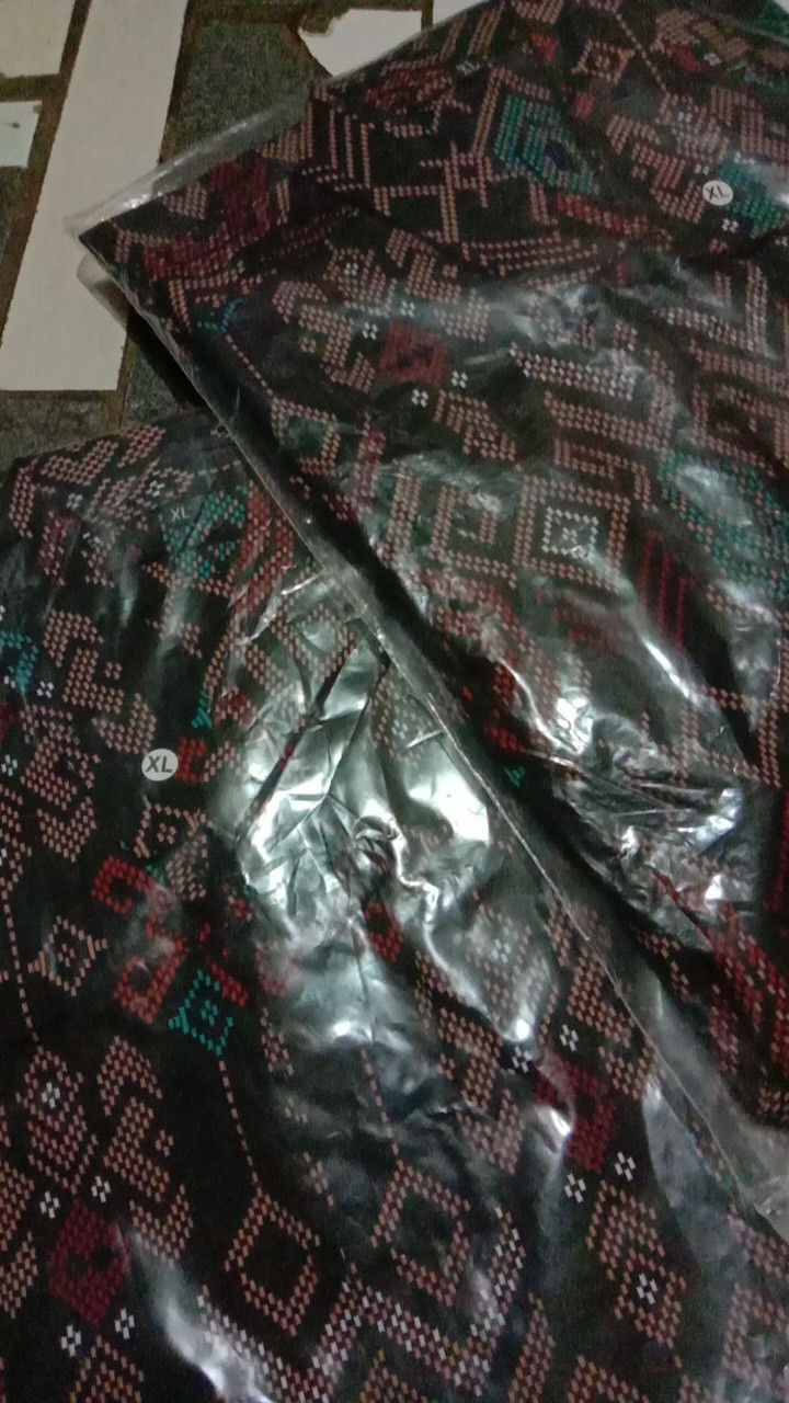 Credomenstore Short Batik Songket Motive Size M-xl Kemeja Batik Pria Lengan Pendek