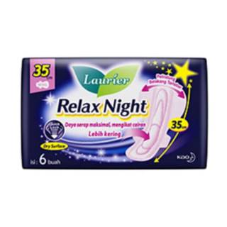 Pembalut Malam Laurier Relax Night 35cm isi 6s | Shopee ...