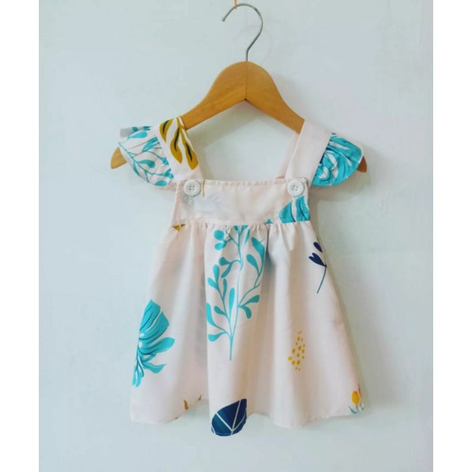 Dress Bayi Perempuan 0 6 12 18 Bulan Dress Overall Anak Bayi Murah-Soft Pink