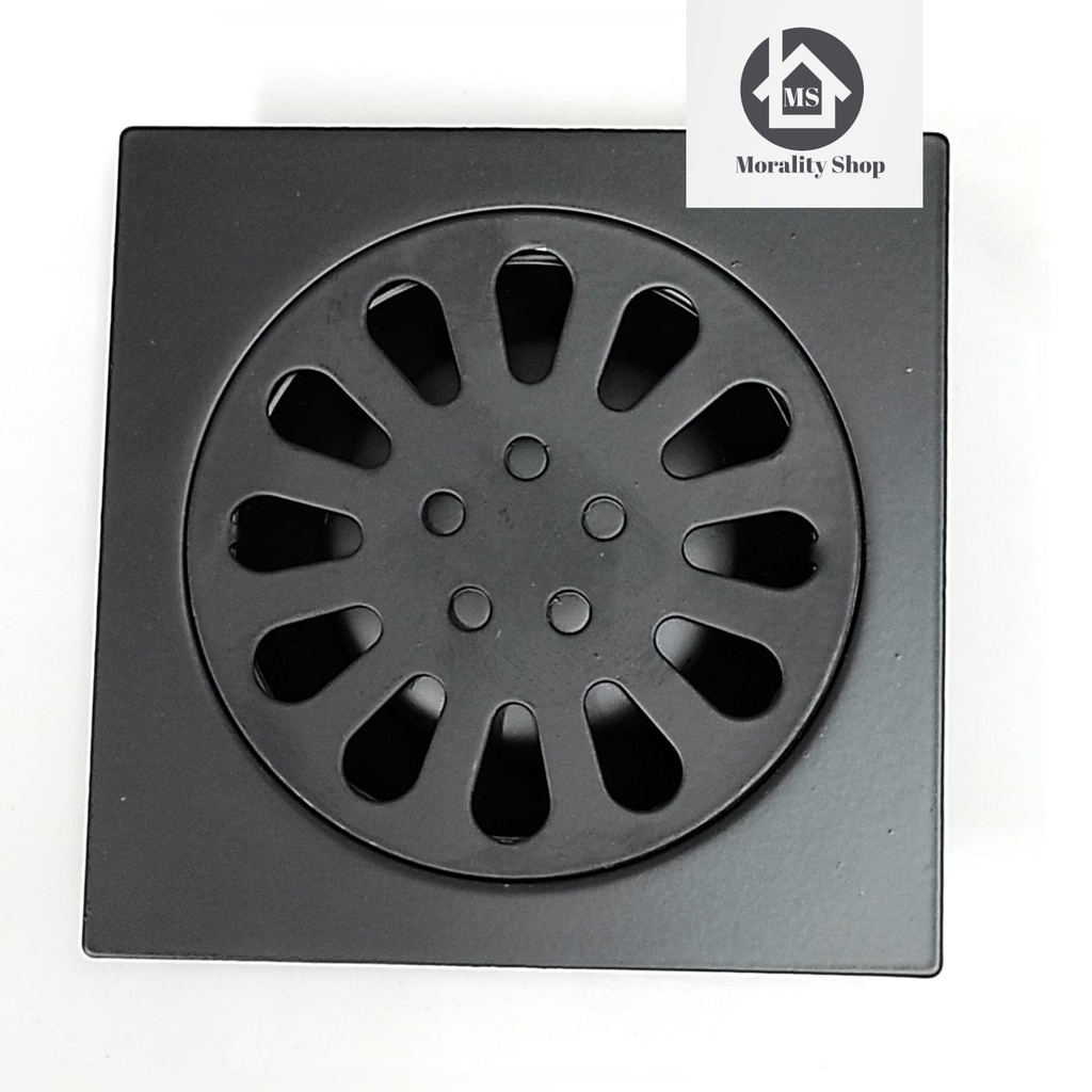 Saringan Got Stainless PLAT HITAM TW3566 - Floor drain Black pembuangan air anti kecoa tikus F60