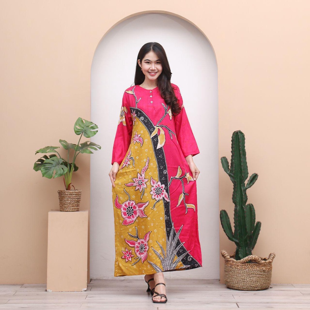 Longdres Batik ARABELLA Daster Panjang Busui Batik Terbaru By GrosirDaster