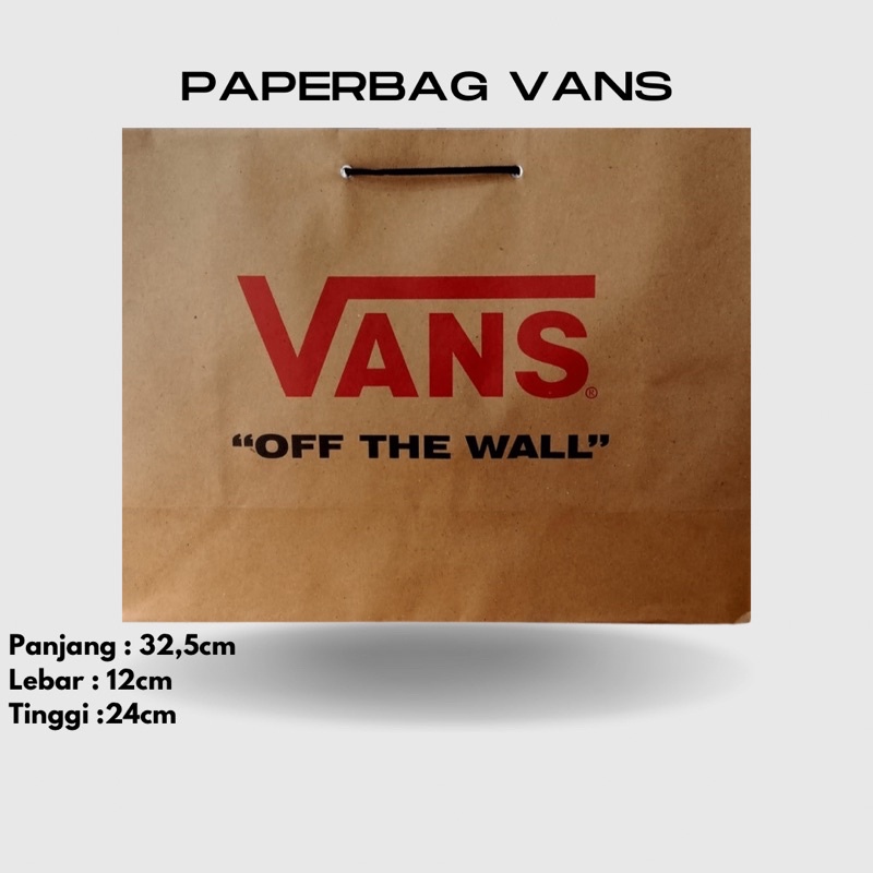 

Paperbag Sepatu Vans Bahan Craft