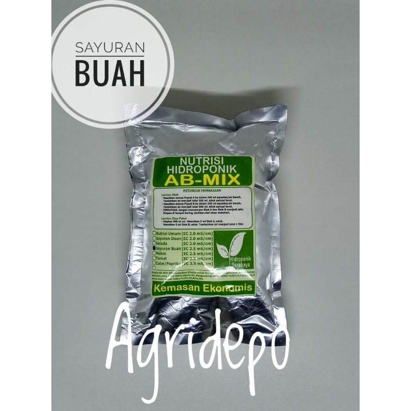 Nutrisi Hidroponik Surabaya AB mix untuk tanaman buah