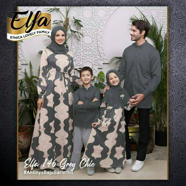 Sarimbit Elfa Ethica 146 Grey Chic