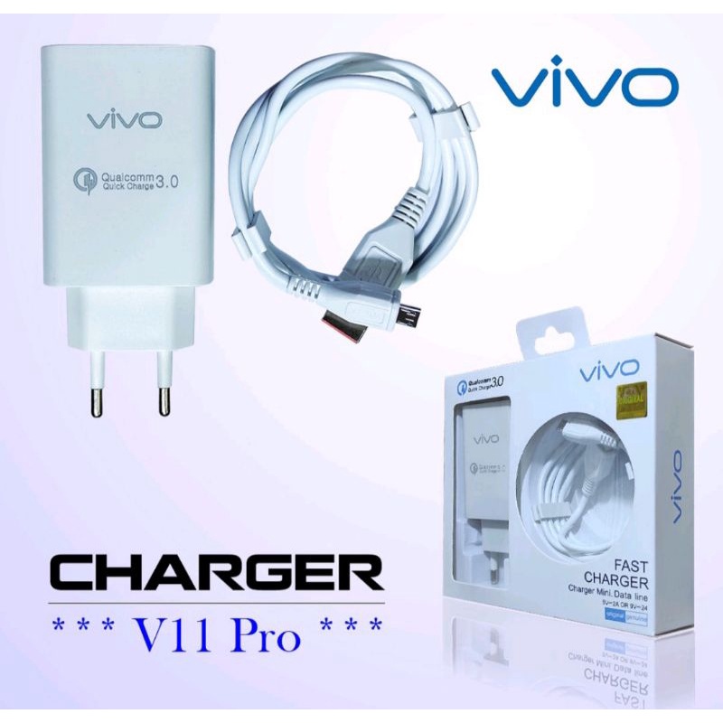 Charger Vivo V11 PRO 3.0 QUALCOMM Micro Dan Type C Fast Charging Original