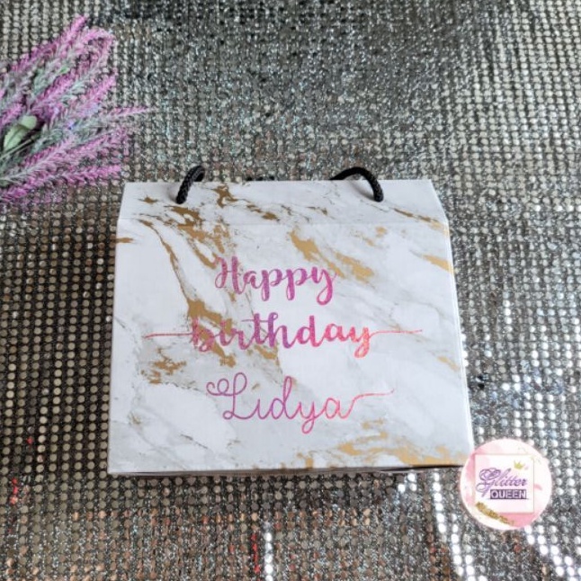 

Box hampers custom nama tulisan - Tambahan gift box packing gift box nama custom
