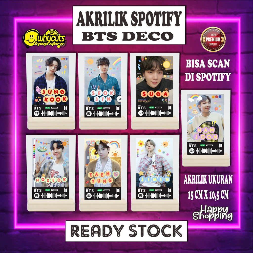 AKRILIK BTS DECO SPOTIFY (READY STOK BARU)