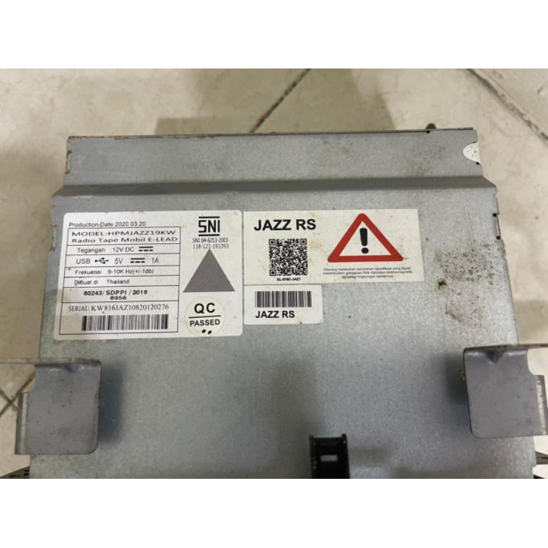 Headunit Honda Jazz GK5 Standar OEM