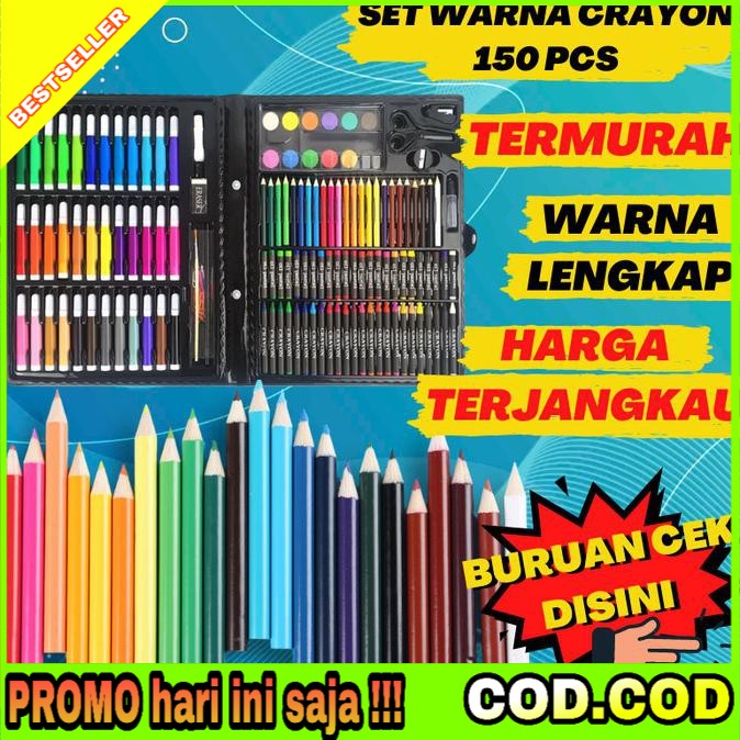 

Pensil Warna Crayon Spidol Warna Alat Menggambar Isi 150Pcs