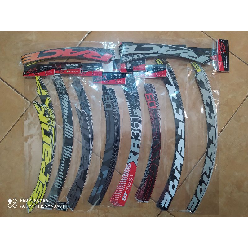 Decals Rims DT swiss, Spank