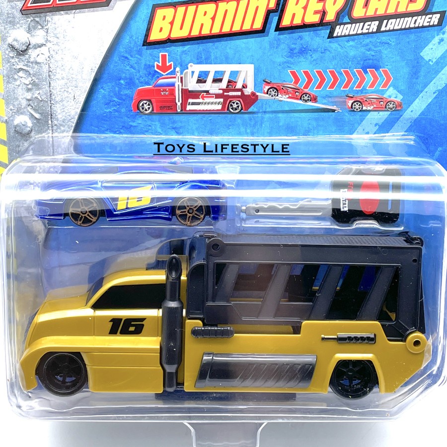 Mobil Maisto Diecast Fresh Metal Burnin Key Cars Hauler Launcher