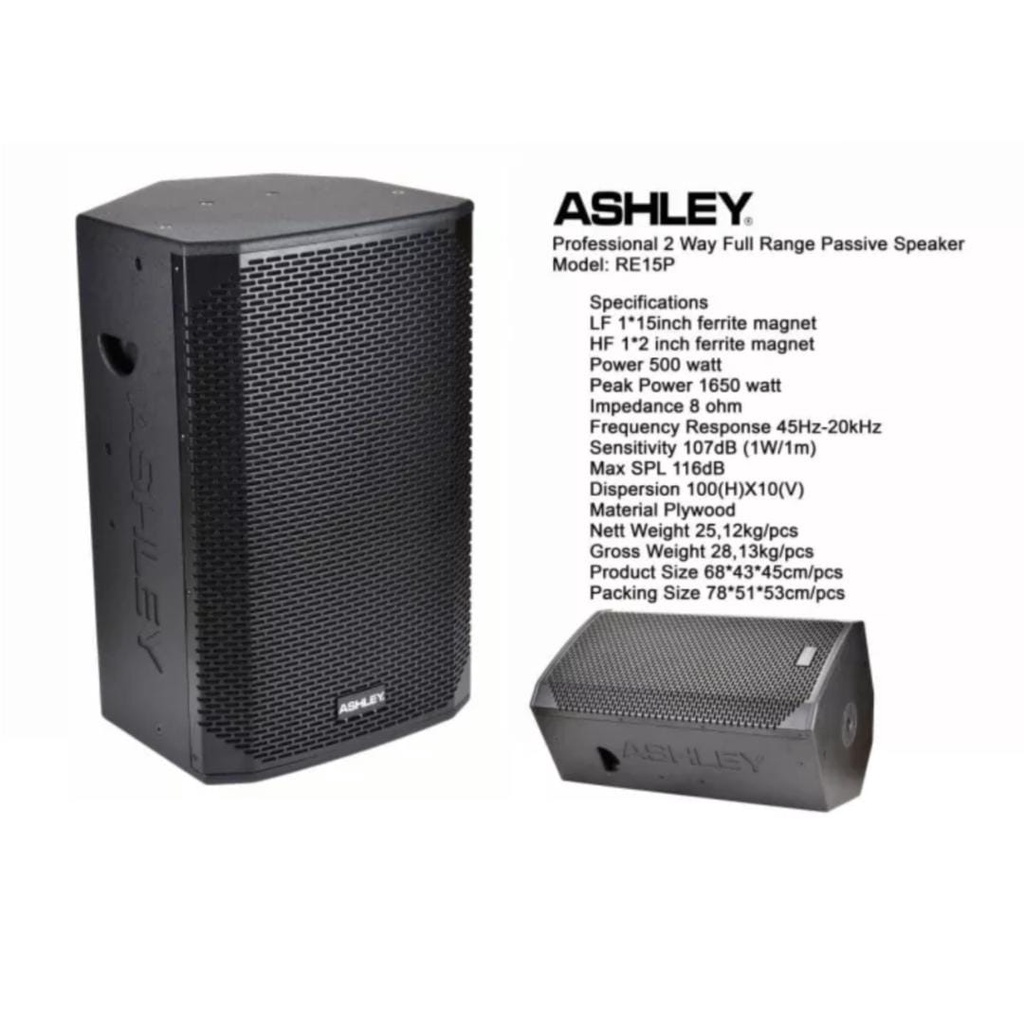 Speaker Pasif Ashley re15p / re 15p / RE15P Original Passive Ashley - 15 inch