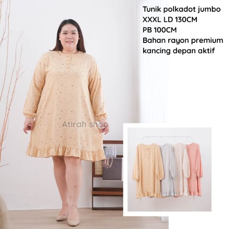 tunik polkadot jumbo Ld 130cm