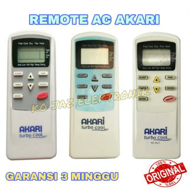 Remote AC AKARI ORIGINAL RC-055T