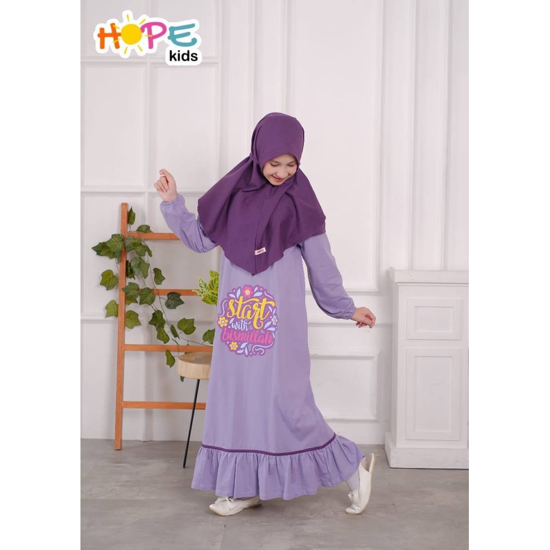 Gamis anak SET GAMIS HIJAB by HOPE KIDS*