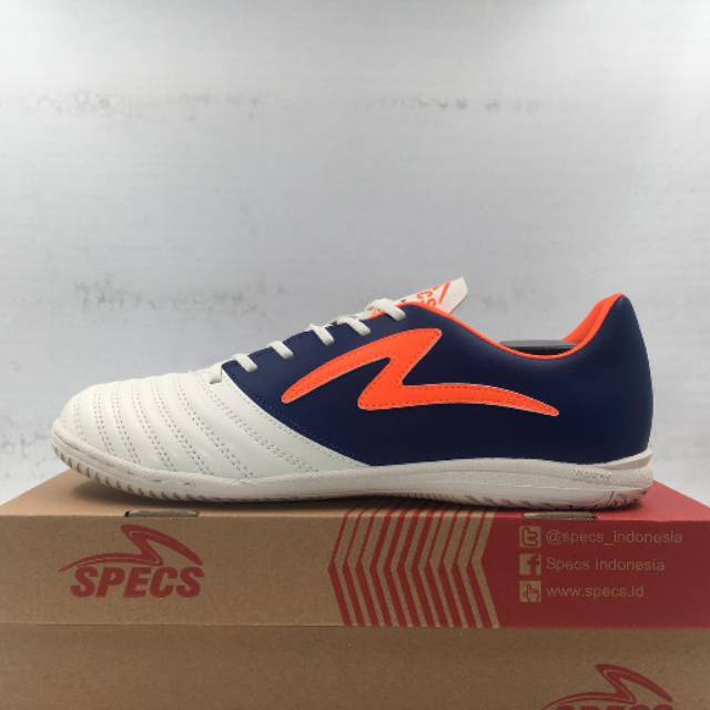 Sepatu Futsal Specs Iosta IN Off White Galaxy Blue Orange 401370 Original BNIB