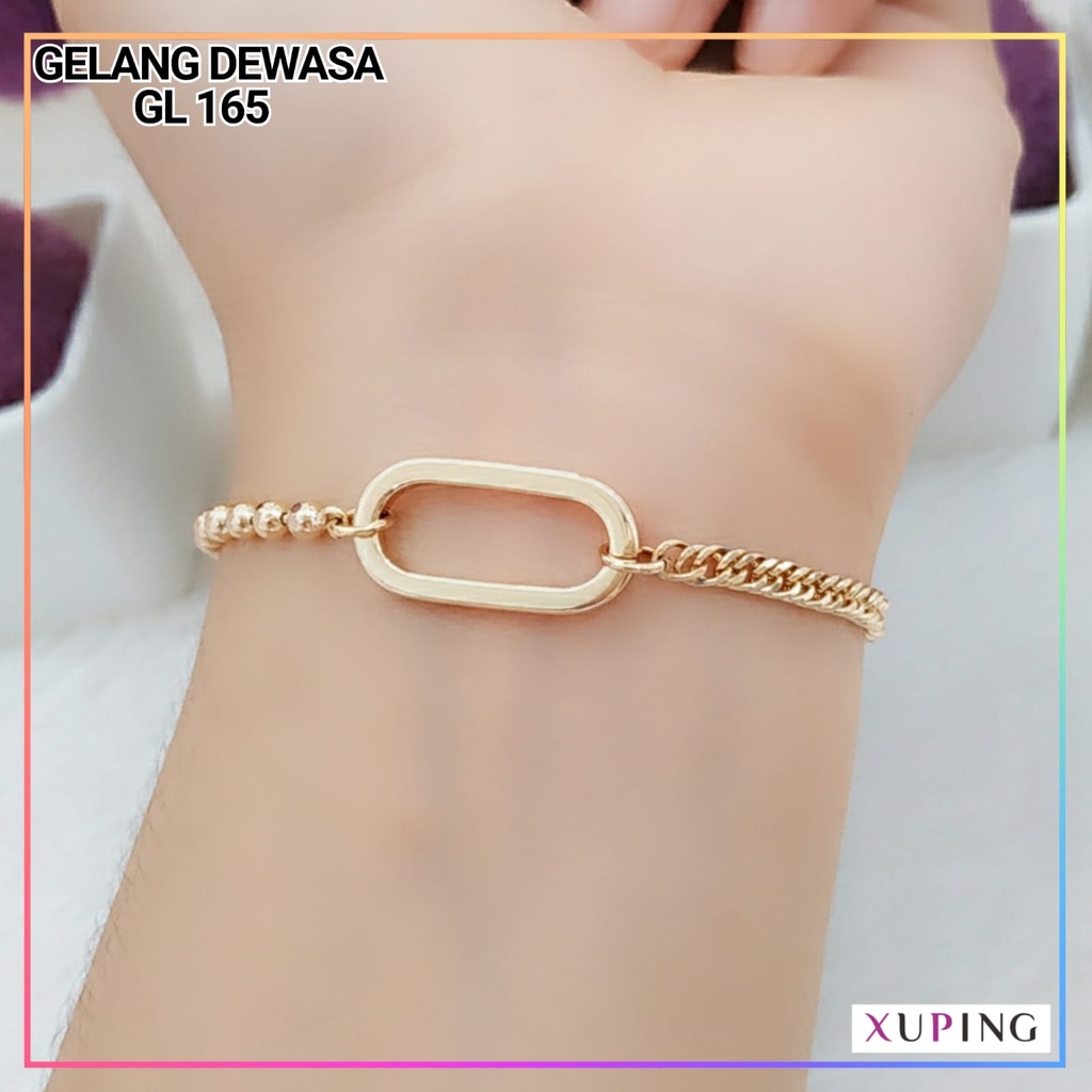 Gelang xuping ori gelang dewasa jurai rantai kombinasi merica dan sisik naga terbaru bahan premium perhiasan wanita lapis emas gold GL 165