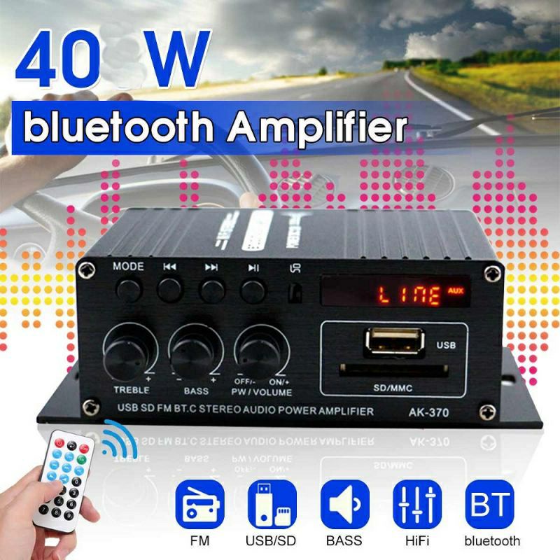 Amplifier Bluetooth Penguat Daya Audio Bluetooth Mobil Car Audio Power