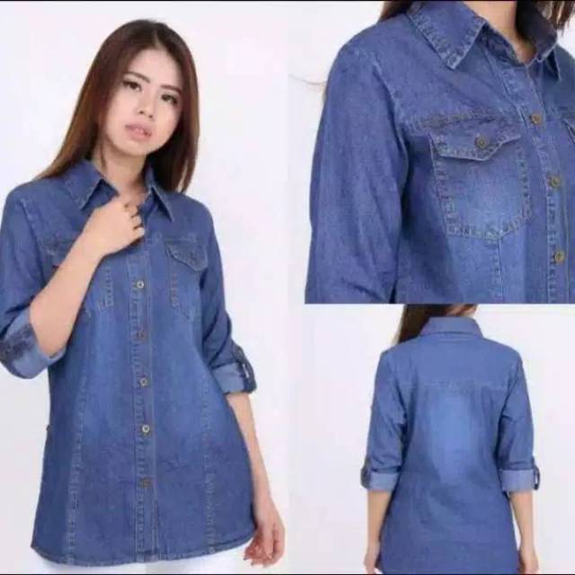 MF Atasan Wanita  Model Levis  Jeans Bahan Bagus  Dan Adem 