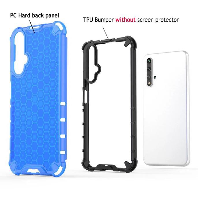 Huawei Nova 5t Honeycomb Hard Soft Case Bumper Hardcase Clear Ringke Berat 100gr Shopee Indonesia