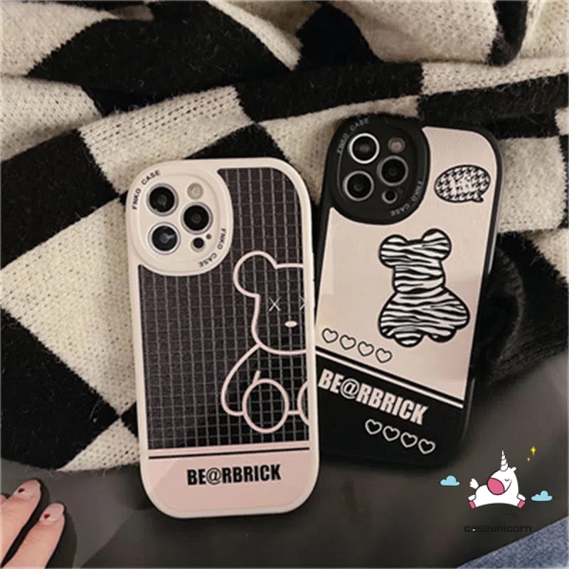 Casing OPPO A95 A57 A17 A15 A3S A96 A55 A17K A15s A94 A12 A16K A16 A1K A31 A9 A5 A54 A5S A76 A7 A92 A74 A16E A58 A78 Reno 5F 8T 7Z 5 8 6 A53 A33 Checkerboard Violent Bear Sarung Soft Case