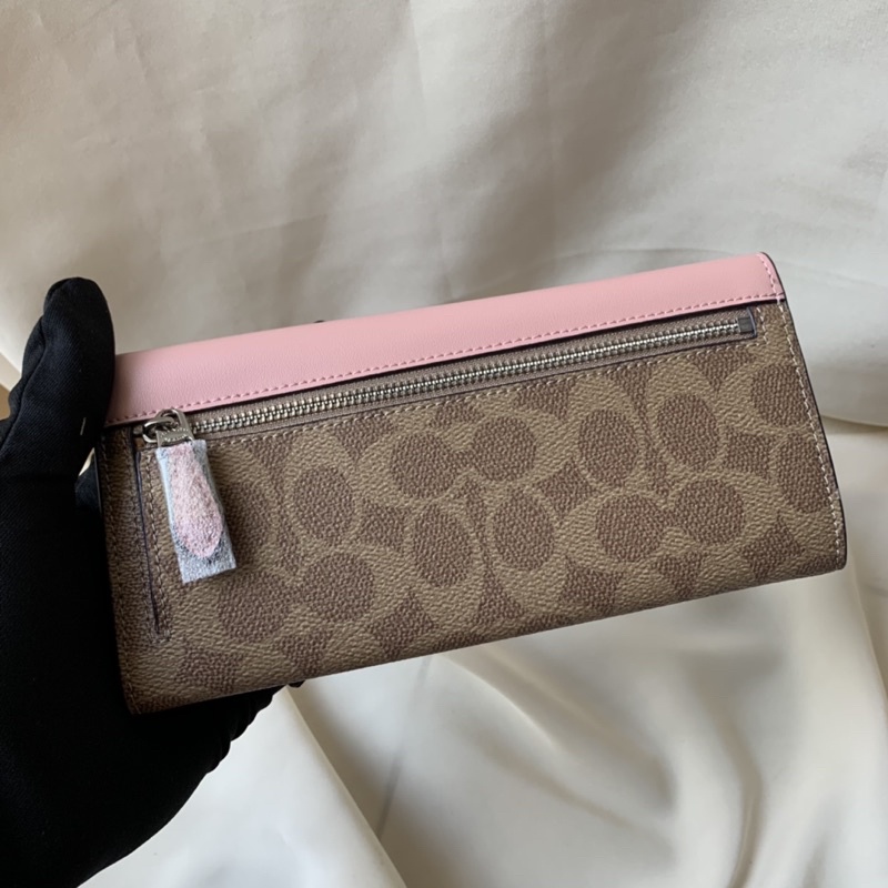 SOFT WALLET IN COLORBLOCK SIGNATURE CANVAS (COACH 31547)