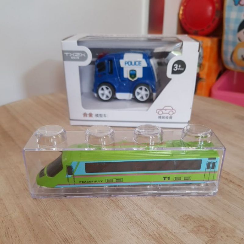 TXZX Alloy inertial TX1304-1D Mainan Anak Police Car & MRT (Take all)