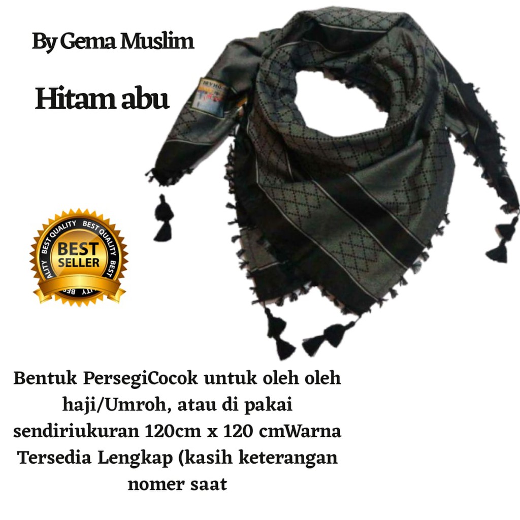 sorban gema hitam abu rumbai