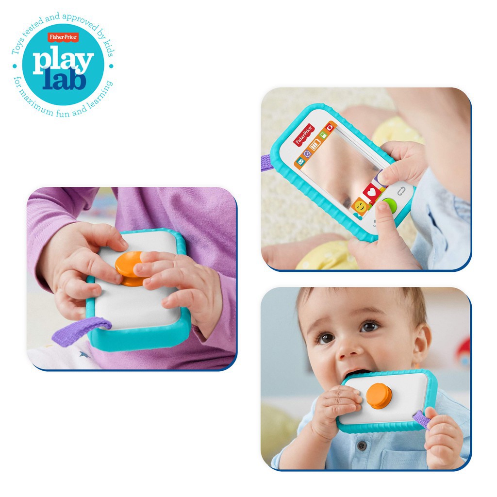 Fisher Price Selfie Fun Phone - Mainan Edukasi Anak Bayi Balita (Teether dan Rattle)