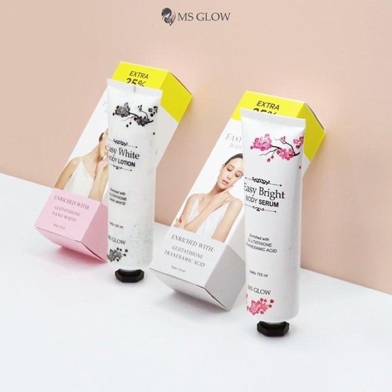 MS Glow Whitening pigmented body series / MS Glow Easy White Body Series / Paket Body Whitening )