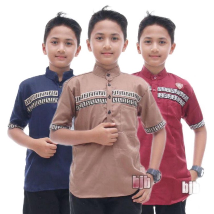 Baju Koko Anak Laki-Laki Kurta FF Terbaru Kekinian Usia 6 -- 12