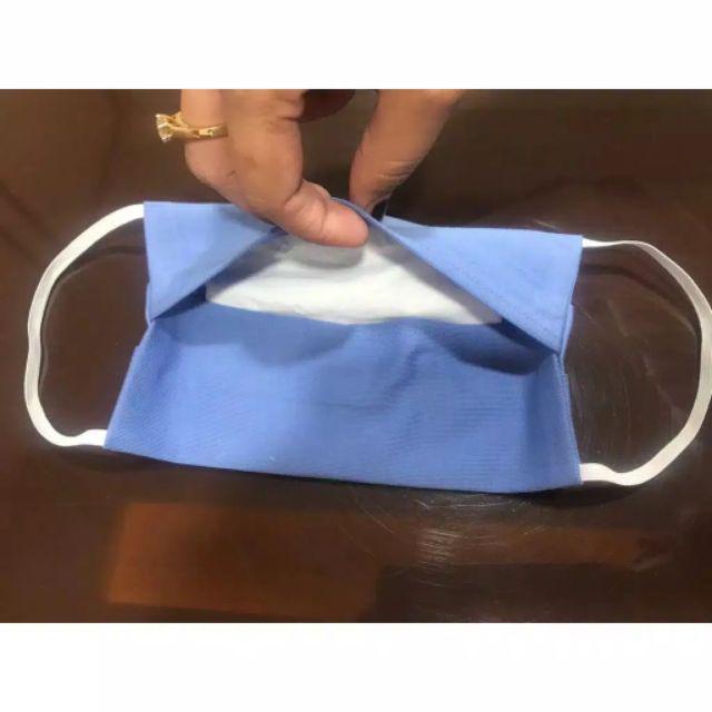Masker Kain 2 Ply / 2 Lapis / 2 Layer Hijab Bisa Di Isi Tisu Garansi Karet Rusak Ganti Baru
